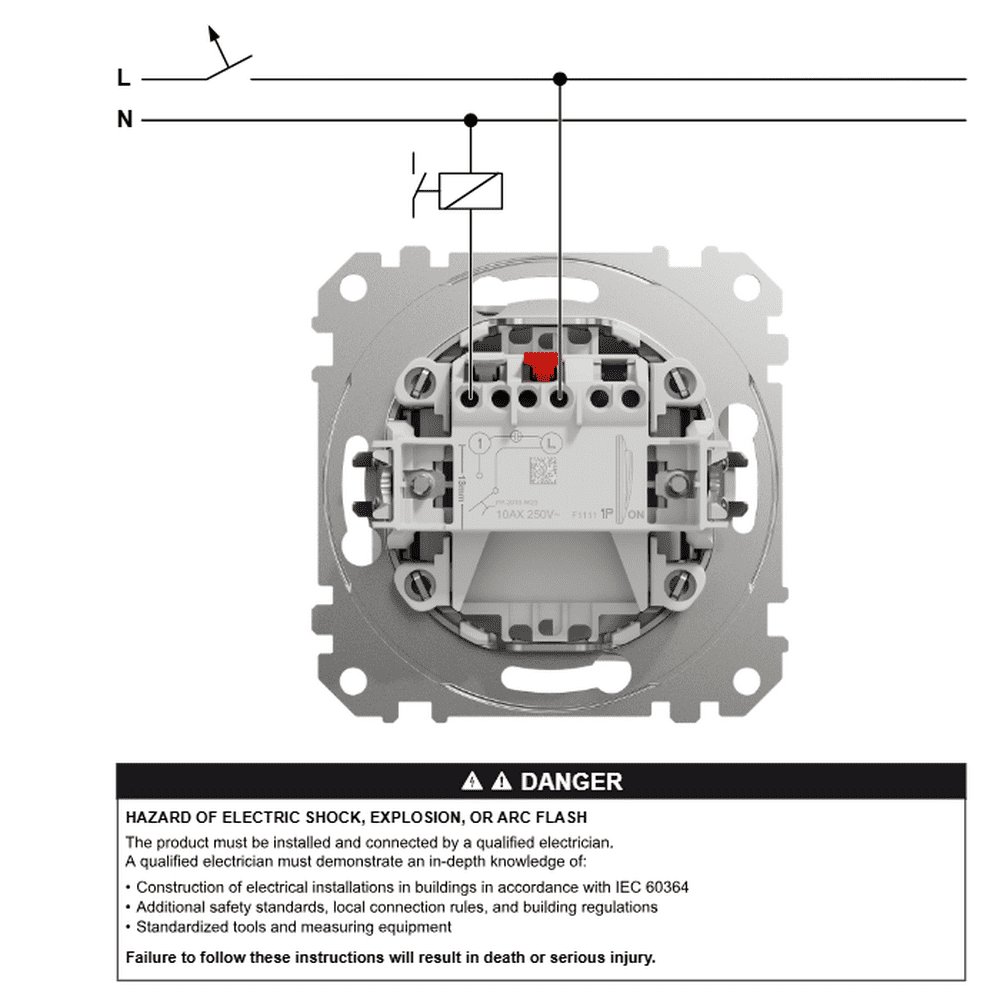 Вимикач кнопковий Schneider Sedna Design чорний "ДЗВІНОК" з підсвіткою ( SDD114131L )